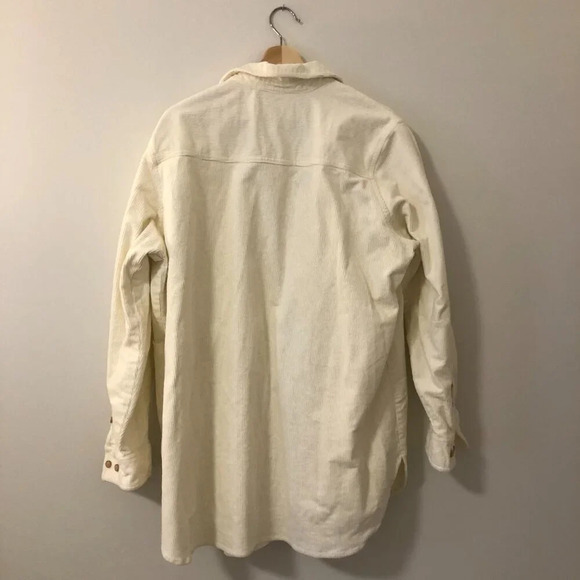 3/$25 ❥ NWOT Joe Fresh Cream White Cream Corduroy Shirt Jacket Shacket Plus 1X - Picture 4 of 8